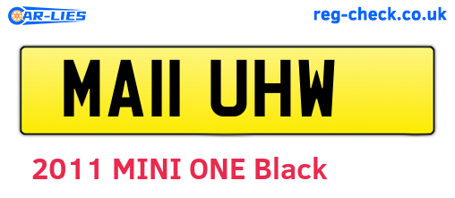 MA11UHW are the vehicle registration plates.