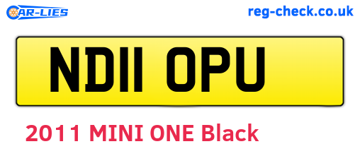 ND11OPU are the vehicle registration plates.