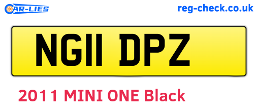 NG11DPZ are the vehicle registration plates.