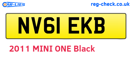 NV61EKB are the vehicle registration plates.