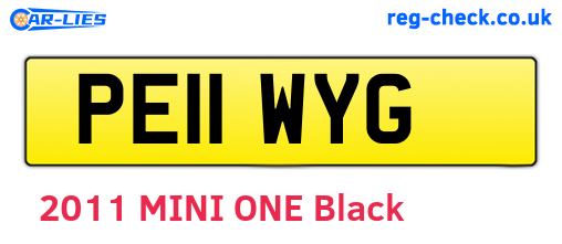 PE11WYG are the vehicle registration plates.