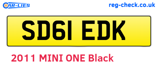 SD61EDK are the vehicle registration plates.