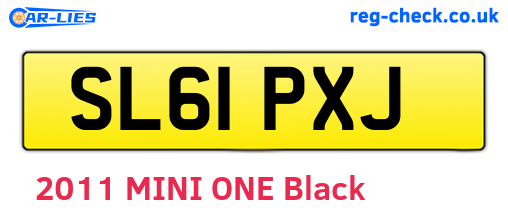 SL61PXJ are the vehicle registration plates.