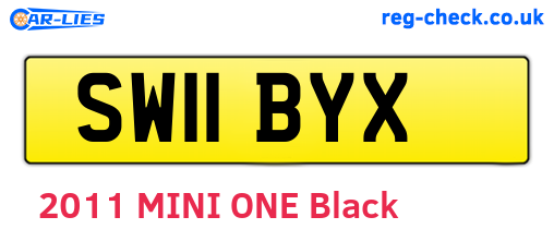 SW11BYX are the vehicle registration plates.