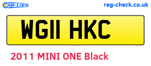 WG11HKC are the vehicle registration plates.