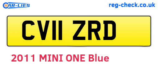 CV11ZRD are the vehicle registration plates.