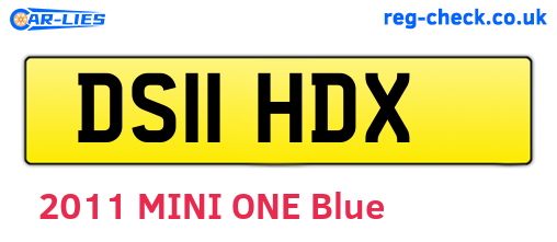 DS11HDX are the vehicle registration plates.