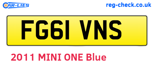 FG61VNS are the vehicle registration plates.