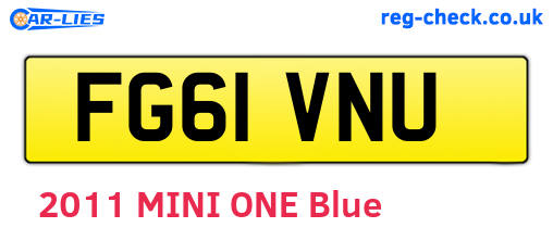 FG61VNU are the vehicle registration plates.