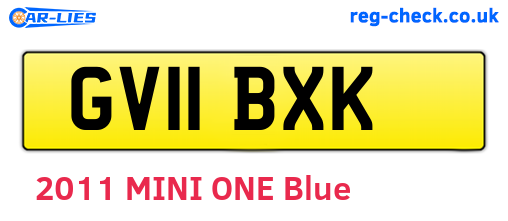 GV11BXK are the vehicle registration plates.