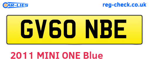 GV60NBE are the vehicle registration plates.