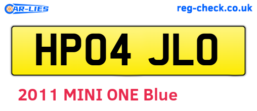 HP04JLO are the vehicle registration plates.