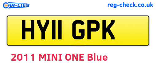 HY11GPK are the vehicle registration plates.