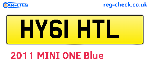HY61HTL are the vehicle registration plates.