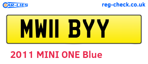MW11BYY are the vehicle registration plates.