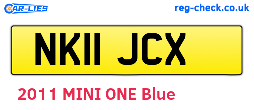 NK11JCX are the vehicle registration plates.
