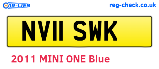 NV11SWK are the vehicle registration plates.