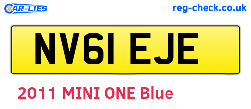 NV61EJE are the vehicle registration plates.