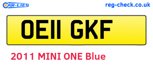 OE11GKF are the vehicle registration plates.