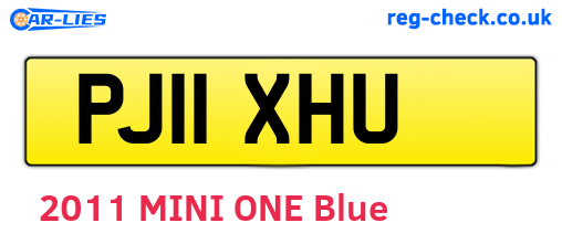 PJ11XHU are the vehicle registration plates.