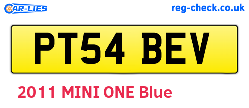 PT54BEV are the vehicle registration plates.