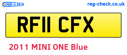 RF11CFX are the vehicle registration plates.