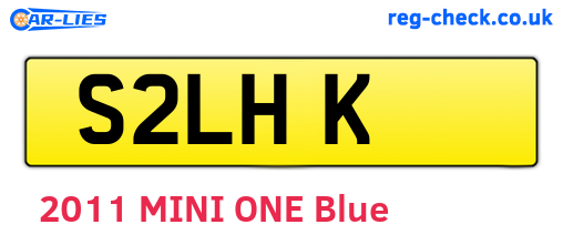 S2LHK are the vehicle registration plates.
