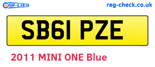 SB61PZE are the vehicle registration plates.