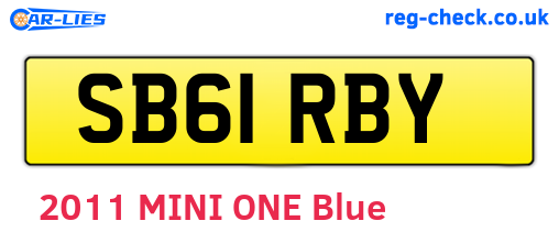 SB61RBY are the vehicle registration plates.
