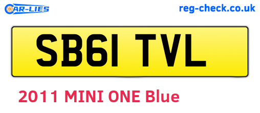 SB61TVL are the vehicle registration plates.