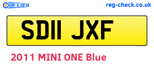 SD11JXF are the vehicle registration plates.