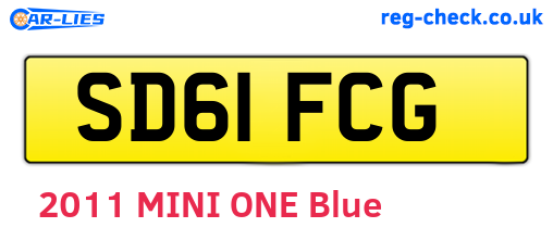 SD61FCG are the vehicle registration plates.