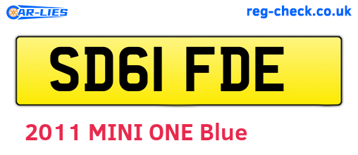 SD61FDE are the vehicle registration plates.