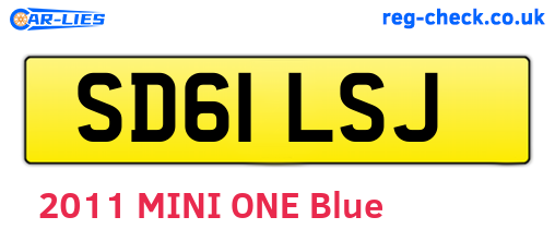 SD61LSJ are the vehicle registration plates.