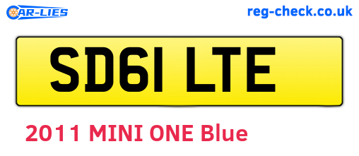 SD61LTE are the vehicle registration plates.