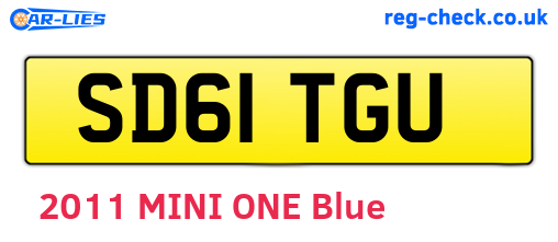 SD61TGU are the vehicle registration plates.