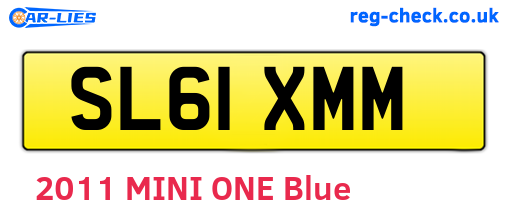 SL61XMM are the vehicle registration plates.
