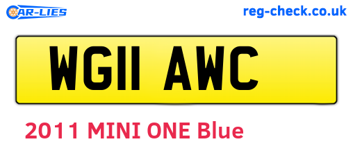 WG11AWC are the vehicle registration plates.