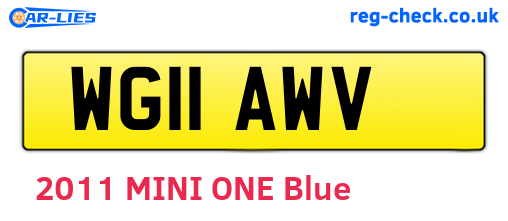 WG11AWV are the vehicle registration plates.