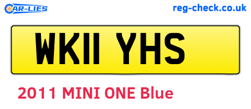 WK11YHS are the vehicle registration plates.