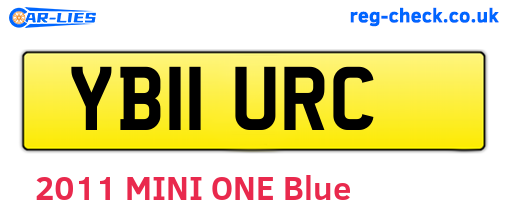 YB11URC are the vehicle registration plates.