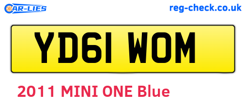 YD61WOM are the vehicle registration plates.