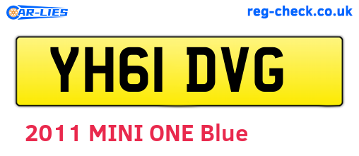 YH61DVG are the vehicle registration plates.