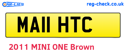 MA11HTC are the vehicle registration plates.