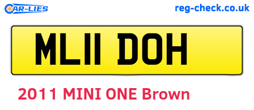 ML11DOH are the vehicle registration plates.