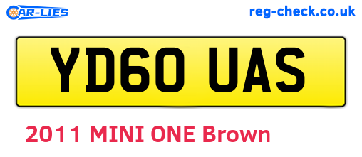YD60UAS are the vehicle registration plates.