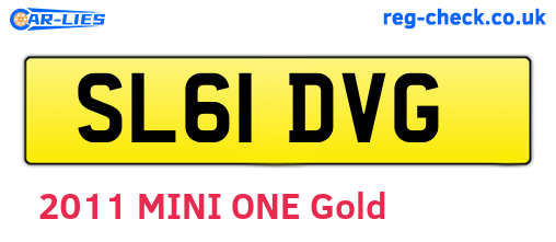 SL61DVG are the vehicle registration plates.