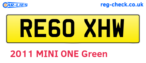 RE60XHW are the vehicle registration plates.