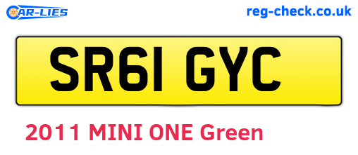 SR61GYC are the vehicle registration plates.