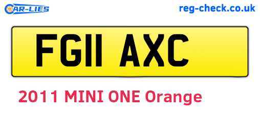 FG11AXC are the vehicle registration plates.